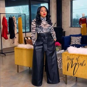 High waisted Leather Pants